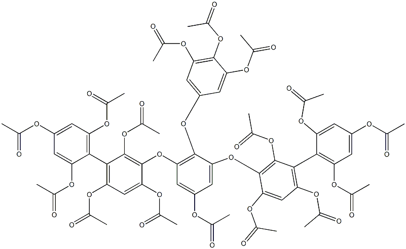  2-(3,4,5-Triacetoxyphenoxy)-5-acetoxy-1,3-bis[(2,2',4,4',6,6'-hexaacetoxy-1,1'-biphenyl-3-yl)oxy]benzene