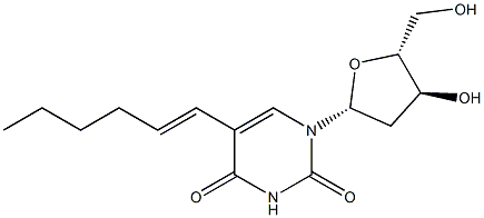 5-[(E)-1-Hexenyl]-2'-deoxyuridine Structure