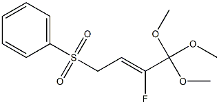 (Z)-3-Fluoro-4,4,4-trimethoxy-2-butenyl(phenyl) sulfone Structure