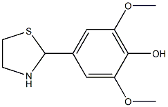 2,6-Dimethoxy-4-(2-thiazolidinyl)phenol Structure