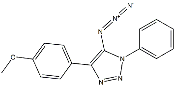 5-Azido-4-(4-methoxyphenyl)-1-phenyl-1H-1,2,3-triazole,,结构式