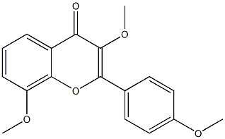 2-(4-Methoxyphenyl)-3,8-dimethoxy-4H-1-benzopyran-4-one Structure