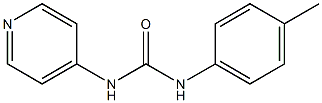 1-[(4-メチルフェニル)]-3-(ピリジン-4-イル)尿素 化学構造式