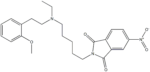 N-[5-[エチル[2-(2-メトキシフェニル)エチル]アミノ]ペンチル]-5-ニトロフタルイミド 化学構造式