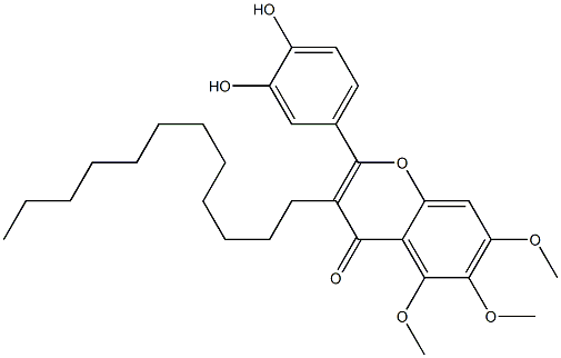 2-(3,4-Dihydroxyphenyl)-5,6,7-trimethoxy-3-dodecyl-4H-1-benzopyran-4-one|