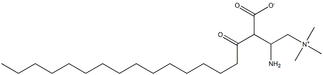 rac-(R*)-3-カルボキシラト-2-パルミトイルアミノ-N,N,N-トリメチルプロパン-1-アミニウム 化学構造式