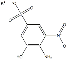 4-Amino-5-hydroxy-3-nitrobenzenesulfonic acid potassium salt Structure