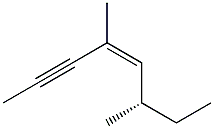 (4Z,6S)-4,6-Dimethyl-4-octen-2-yne Structure