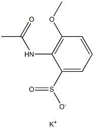 2-(Acetylamino)-3-methoxybenzenesulfinic acid potassium salt,,结构式