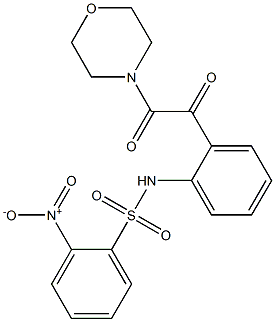 2-Nitro-N-[2-[(morpholinocarbonyl)carbonyl]phenyl]benzenesulfonamide,,结构式