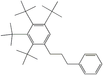 1-(2,3,4,5-テトラ-tert-ブチルフェニル)-3-フェニルプロパン 化学構造式