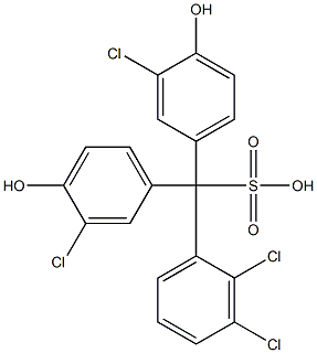 (2,3-ジクロロフェニル)ビス(3-クロロ-4-ヒドロキシフェニル)メタンスルホン酸 化学構造式