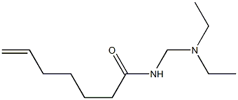 N-[(Diethylamino)methyl]-6-heptenamide,,结构式