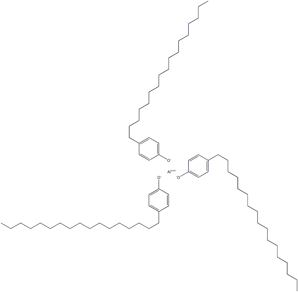 Aluminum tri(4-heptadecylphenolate) Struktur