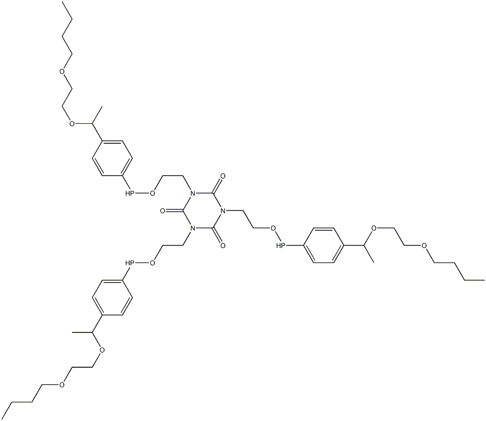 1,3,5-Tris[2-[4-[1-[(2-butoxyethyl)oxy]ethyl]phenylphosphinooxy]ethyl]-1,3,5-triazine-2,4,6(1H,3H,5H)-trione