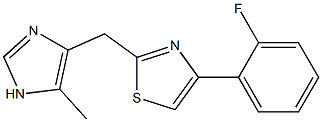 4-(2-Fluorophenyl)-2-(5-methyl-1H-imidazol-4-ylmethyl)thiazole Structure