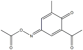 2-Acetyl-6-methyl-4-acetyloxyimino-2,5-cyclohexadien-1-one Structure