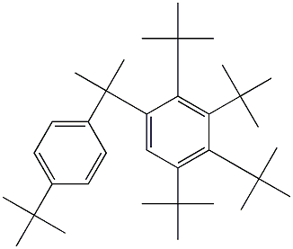 2-(2,3,4,5-Tetra-tert-butylphenyl)-2-(4-tert-butylphenyl)propane 结构式