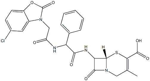  7-[[Phenyl[[[(5-chloro-2,3-dihydro-2-oxobenzoxazol)-3-yl]acetyl]amino]acetyl]amino]-3-methylcepham-3-ene-4-carboxylic acid