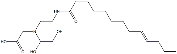 N-(1,2-Dihydroxyethyl)-N-[2-(9-tridecenoylamino)ethyl]aminoacetic acid Struktur