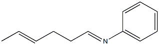 N-(4-Hexen-1-ylidene)aniline,,结构式