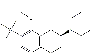 N,N-ジプロピル-[(2S)-[7-(トリメチルシリル)-8-メトキシ-1,2,3,4-テトラヒドロナフタレン]-2-イル]アミン 化学構造式