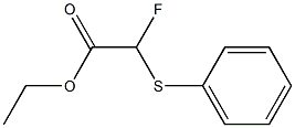 Phenylthiofluoroacetic acid ethyl ester Struktur