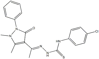 1,5-Dimethyl-2-phenyl-4-[1-[2-[[(4-chlorophenyl)amino]thiocarbonyl]hydrazono]ethyl]-1H-pyrazole-3(2H)-one