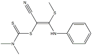  Dimethyldithiocarbamic acid (2-anilino-1-cyano-2-methylthiovinyl) ester