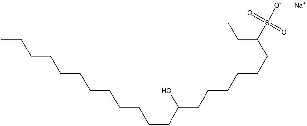 10-Hydroxydocosane-3-sulfonic acid sodium salt Structure