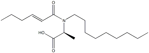 N-(2-Hexenoyl)-N-nonylalanine Structure