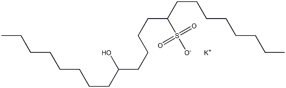 14-Hydroxydocosane-9-sulfonic acid potassium salt Structure