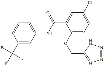 5-[[4-Chloro-2-[[3-(trifluoromethyl)phenyl]carbamoyl]phenoxy]methyl]-1H-tetrazole Structure