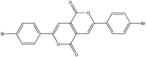 3,7-Bis(4-bromophenyl)pyrano[4,3-c]pyran-1,5-dione,,结构式