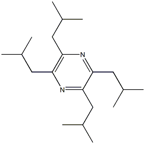 2,3,5,6-テトラキス(2-メチルプロピル)ピラジン 化学構造式