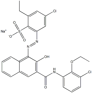  4-Chloro-2-ethyl-6-[[3-[[(3-chloro-2-ethoxyphenyl)amino]carbonyl]-2-hydroxy-1-naphtyl]azo]benzenesulfonic acid sodium salt