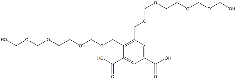 4,5-Bis(10-hydroxy-2,4,7,9-tetraoxadecan-1-yl)isophthalic acid Structure