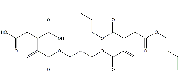 3,3'-[1,3-Propanediylbis(oxycarbonyl)]bis(3-butene-1,2-dicarboxylic acid dibutyl) ester 结构式