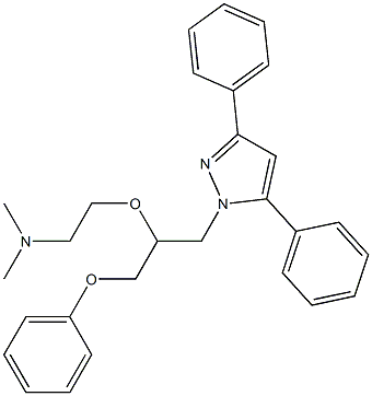 1-[3-Phenoxy-2-[2-(dimethylamino)ethoxy]propyl]-3,5-diphenyl-1H-pyrazole 结构式