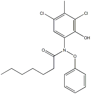 2-(2-Pentylphenoxyacetylamino)-4,6-dichloro-5-methylphenol Structure