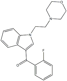 3-(2-Fluorobenzoyl)-1-[2-morpholinoethyl]-1H-indole 结构式