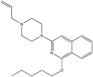 3-(4-Allylpiperazino)-1-(pentyloxy)isoquinoline Structure