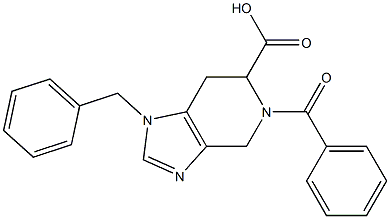 1-Benzyl-4,5,6,7-tetrahydro-5-benzoyl-1H-imidazo[4,5-c]pyridine-6-carboxylic acid Structure