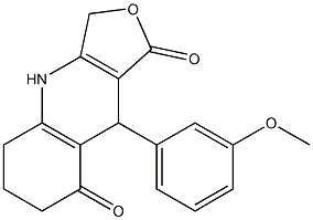 3,4,5,6,7,9-Hexahydro-9-(3-methoxyphenyl)furo[3,4-b]quinoline-1,8-dione|