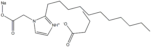 2-Undecyl-1-[(sodiooxycarbonyl)methyl]imidazolium-1-butanoate Structure