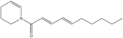 (2E,4E)-1-[(1,2,3,4-Tetrahydropyridin)-1-yl]-2,4-decadien-1-one Struktur