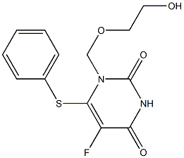 5-Fluoro-1-[(2-hydroxyethoxy)methyl]-6-(phenylthio)pyrimidine-2,4(1H,3H)-dione 结构式