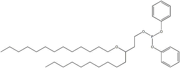 亜りん酸3-(トリデシルオキシ)トリデシルジフェニル 化学構造式
