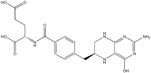 N-[4-[[(6S)-2-Amino-4-hydroxy-5,6,7,8-tetrahydropteridin]-6-ylmethyl]phenylcarbonyl]-L-glutamic acid Structure