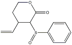 3-(フェニルスルフィニル)-4-エテニルテトラヒドロ-2H-ピラン-2-オン 化学構造式